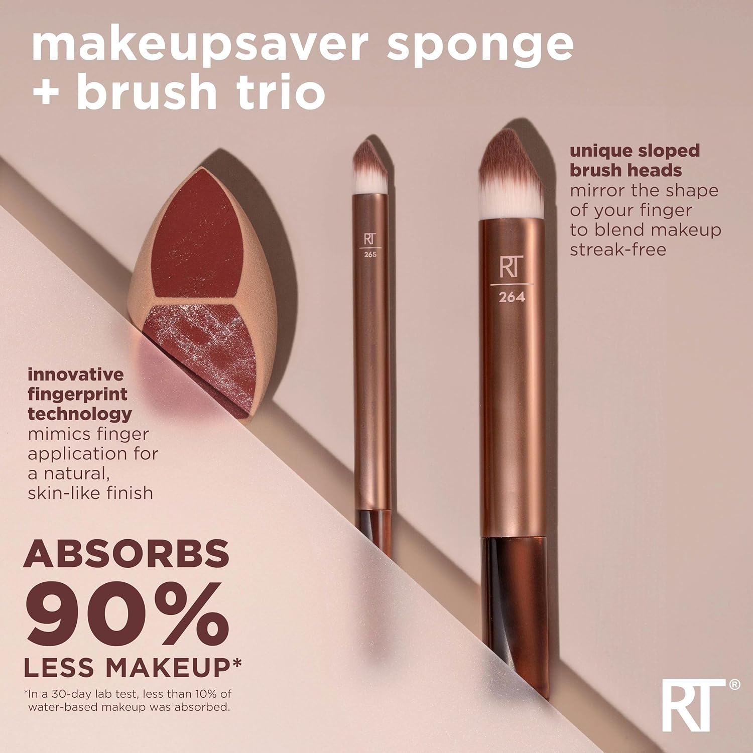 Makeup Saver Sponge + Brush Trio Set Makeup Saver Sponge + Brush Trio Set
